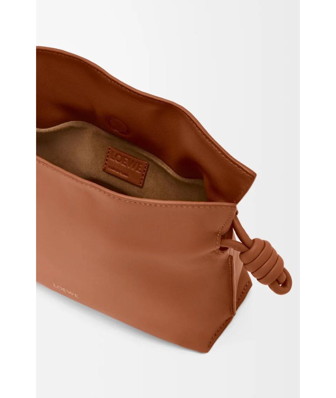 LOEWE Коричневая кожаная сумка через плечо, фото 5