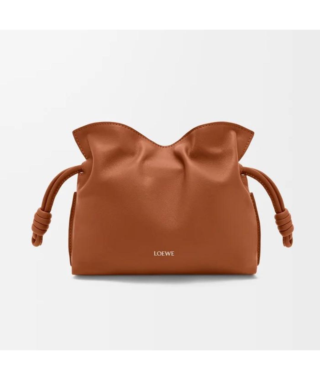 LOEWE Коричневая кожаная сумка через плечо, фото 6