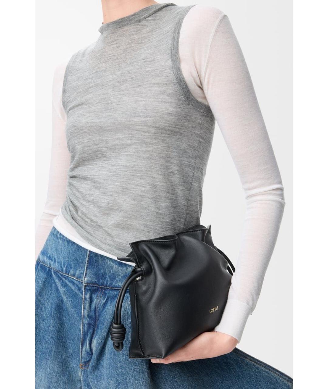 LOEWE Черная кожаная сумка через плечо, фото 3