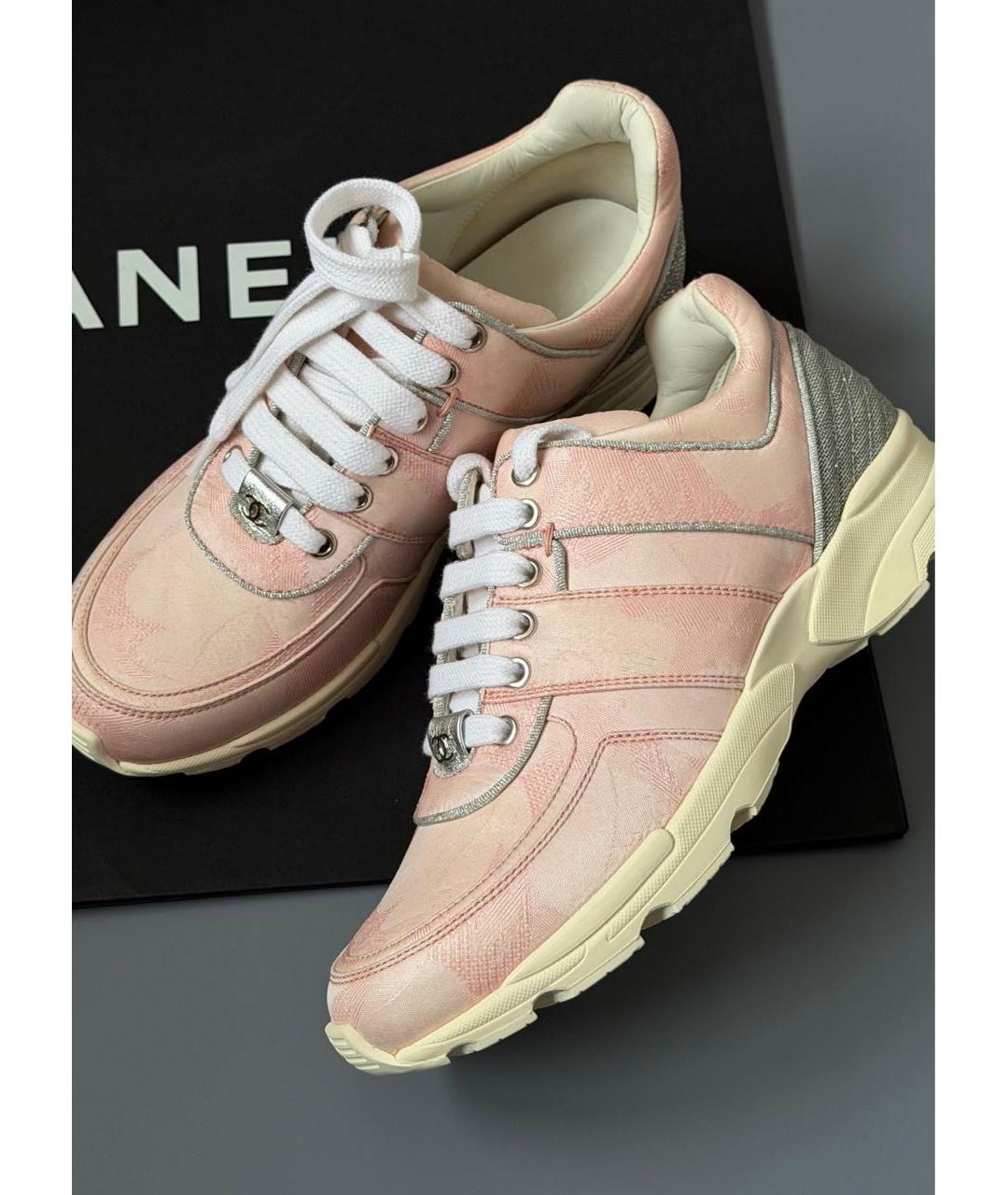 CHANEL Розовые кроссовки, фото 2