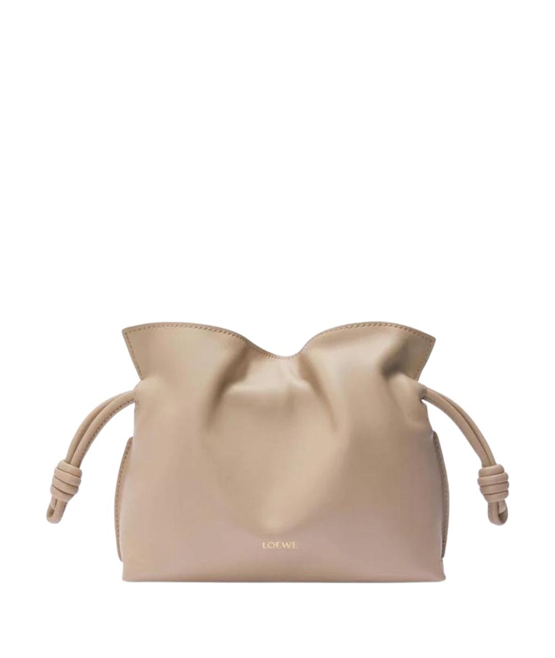 LOEWE Бежевая кожаная сумка через плечо, фото 1