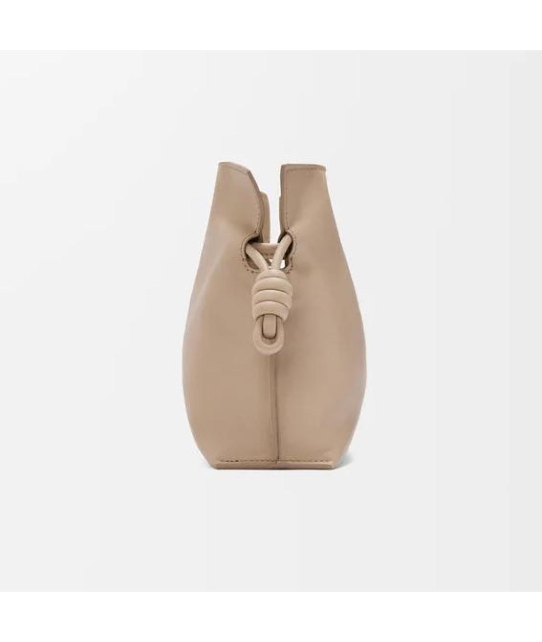LOEWE Бежевая кожаная сумка через плечо, фото 5