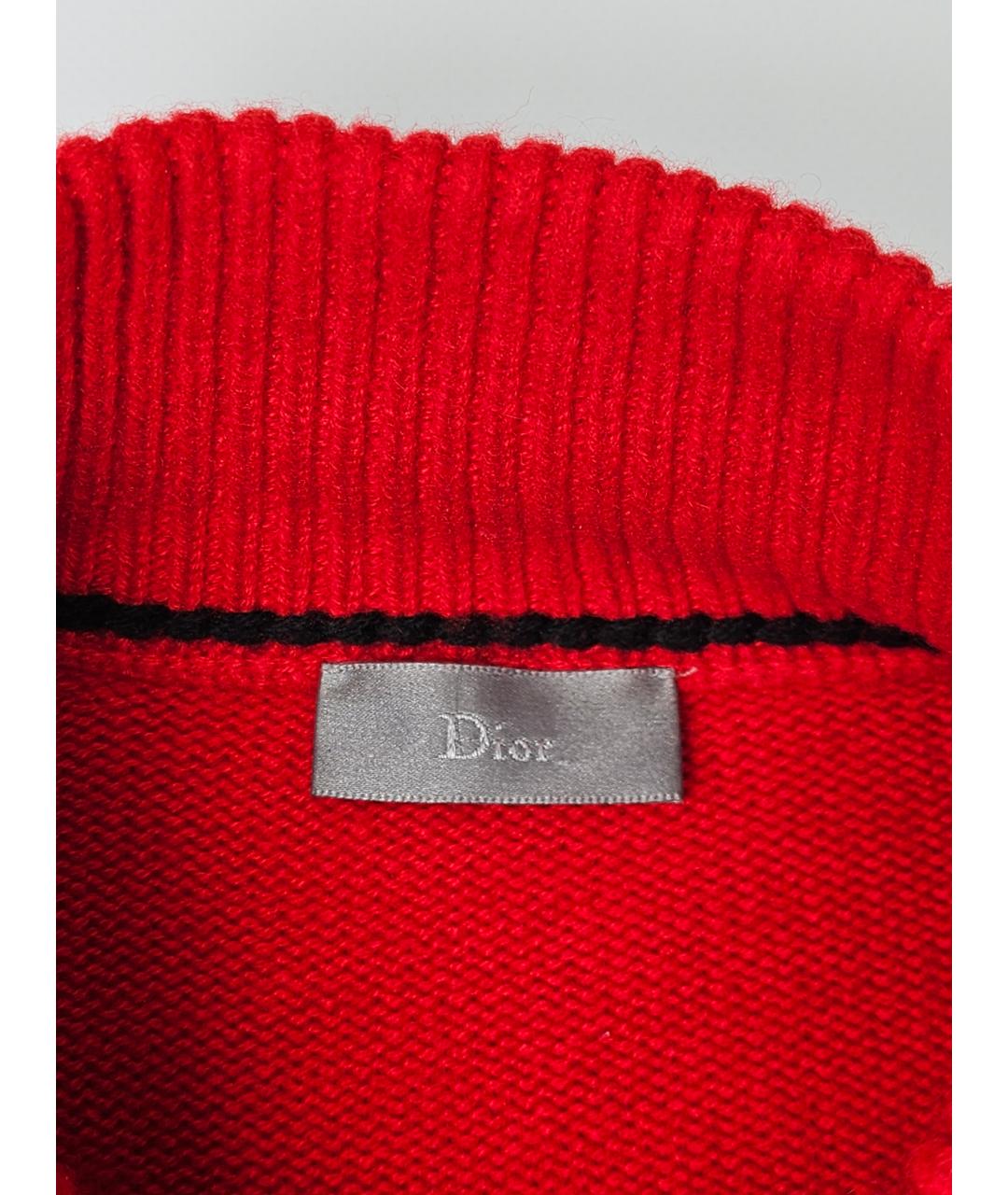 CHRISTIAN DIOR Красный кашемировый джемпер / свитер, фото 5