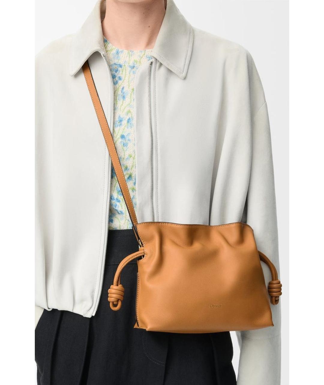 LOEWE Оранжевая кожаная сумка через плечо, фото 2