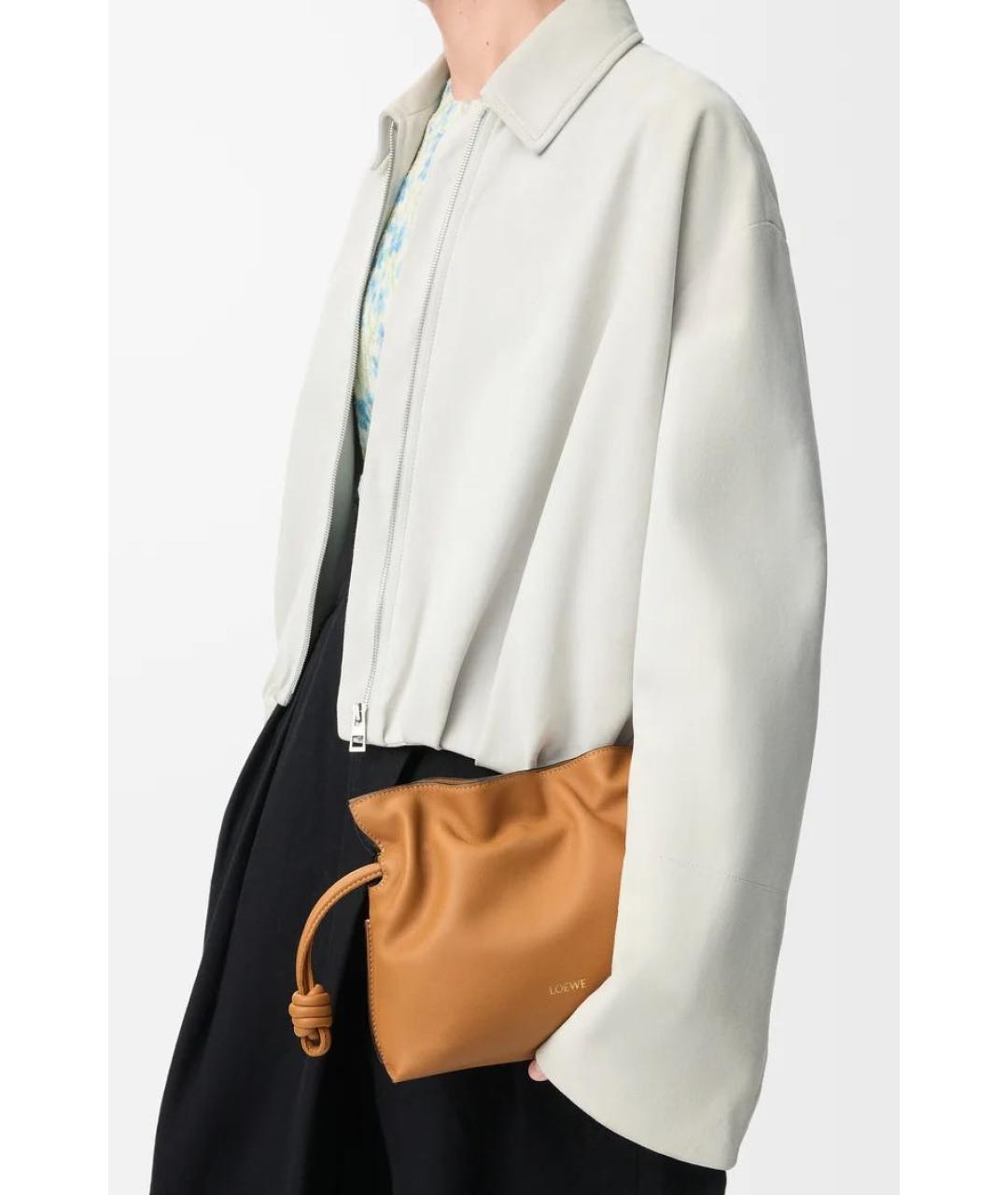 LOEWE Оранжевая кожаная сумка через плечо, фото 3