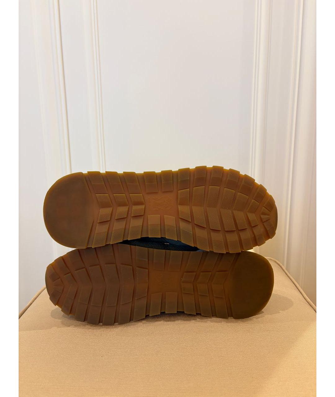 BRUNELLO CUCINELLI Хаки замшевые низкие кроссовки / кеды, фото 5