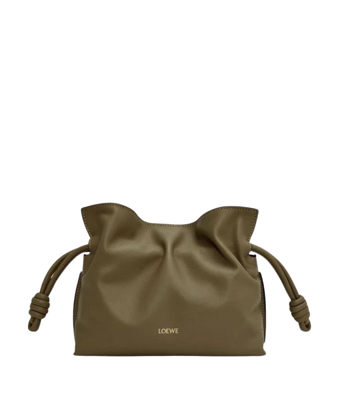 LOEWE Хаки кожаная сумка через плечо, фото 1