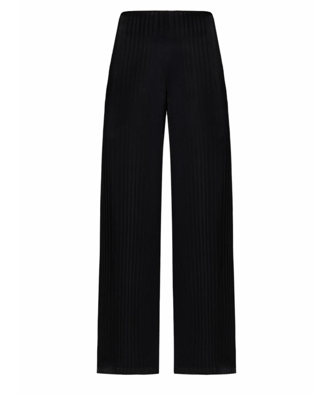 LORO PIANA Черные шелковые брюки широкие, фото 1