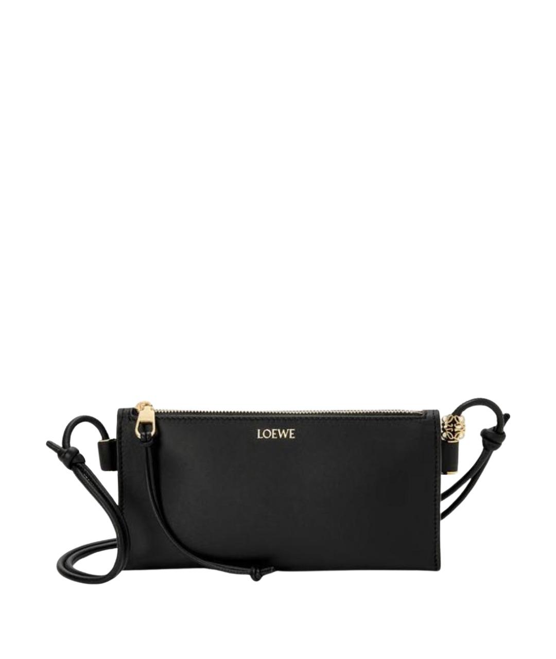 LOEWE Черная кожаная сумка через плечо, фото 1
