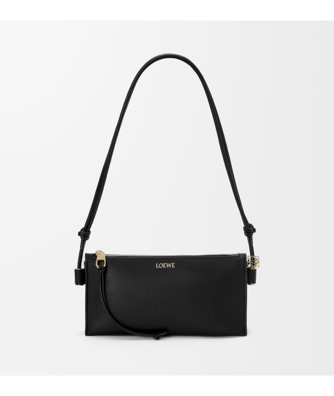 LOEWE Черная кожаная сумка через плечо, фото 4