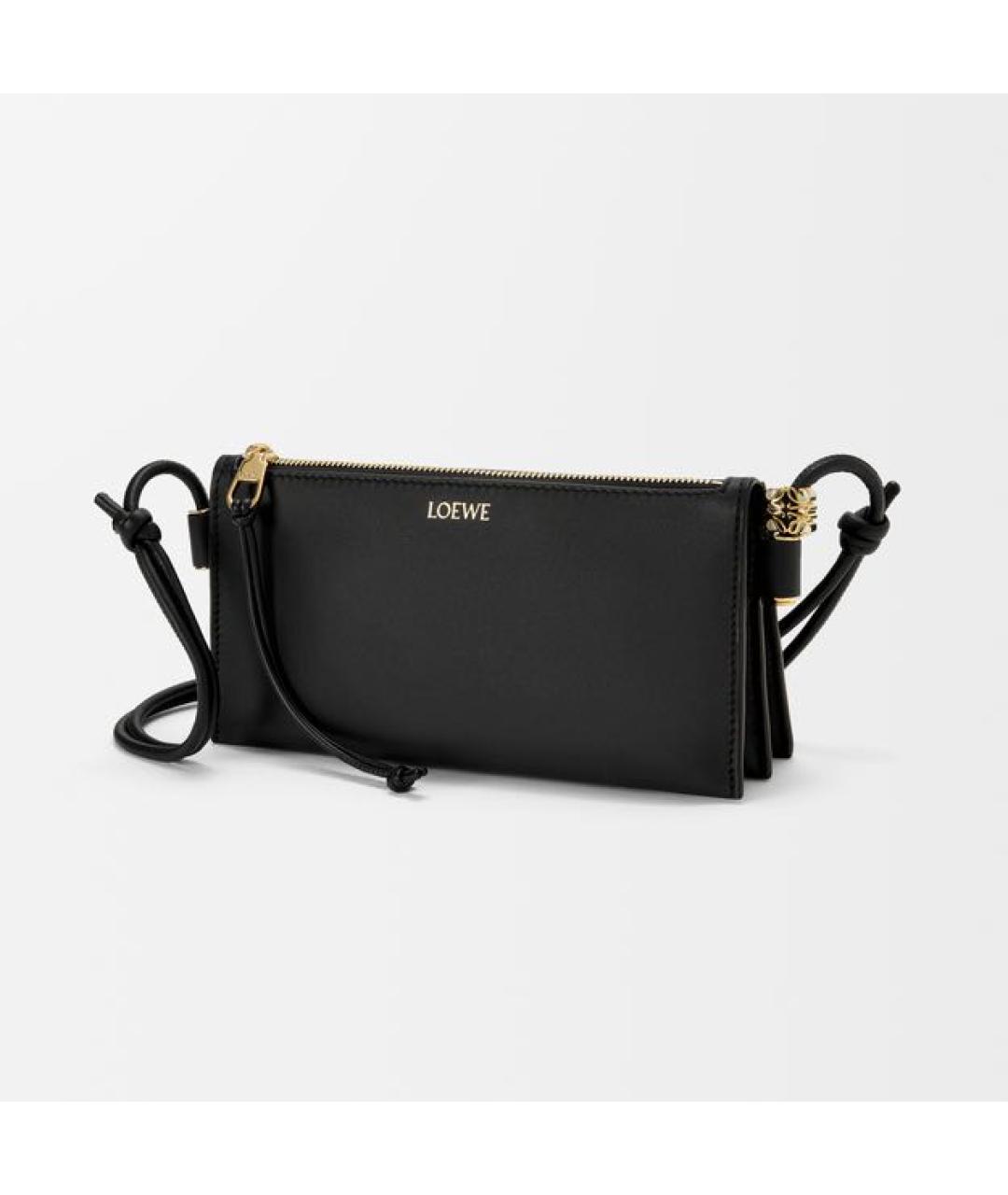 LOEWE Черная кожаная сумка через плечо, фото 5