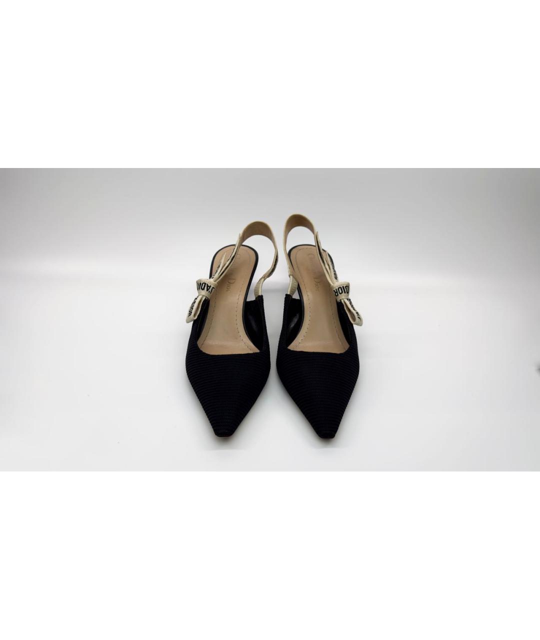 CHRISTIAN DIOR Черные текстильные туфли, фото 4