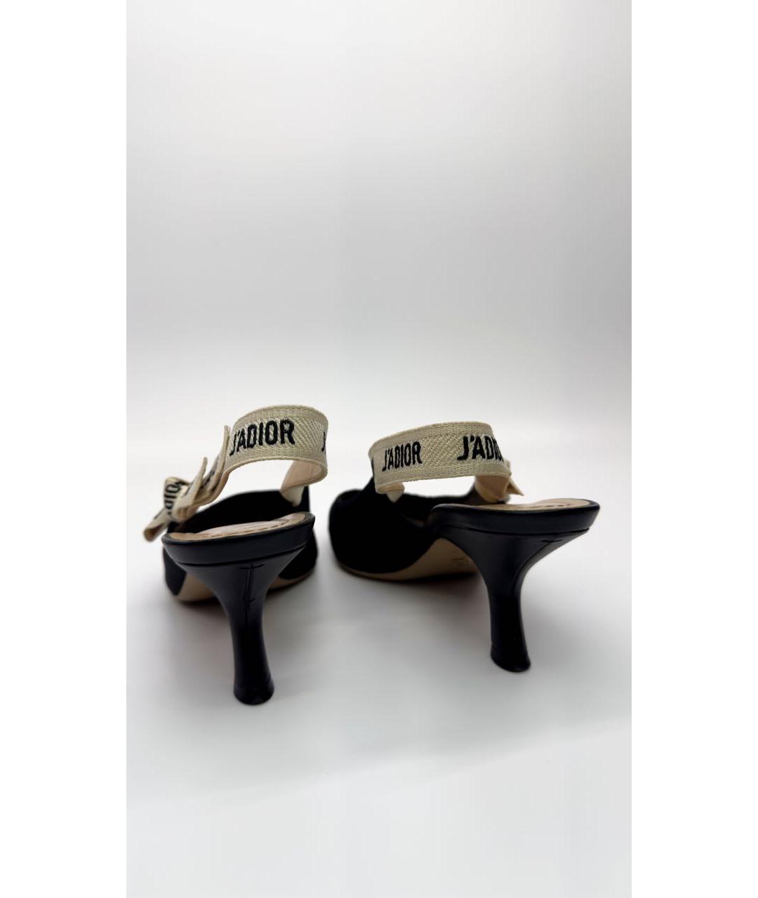 CHRISTIAN DIOR Черные текстильные туфли, фото 5