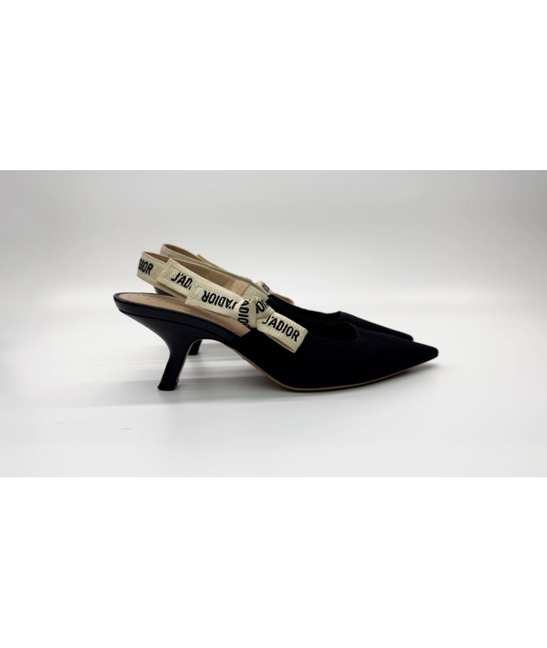 CHRISTIAN DIOR Черные текстильные туфли, фото 3