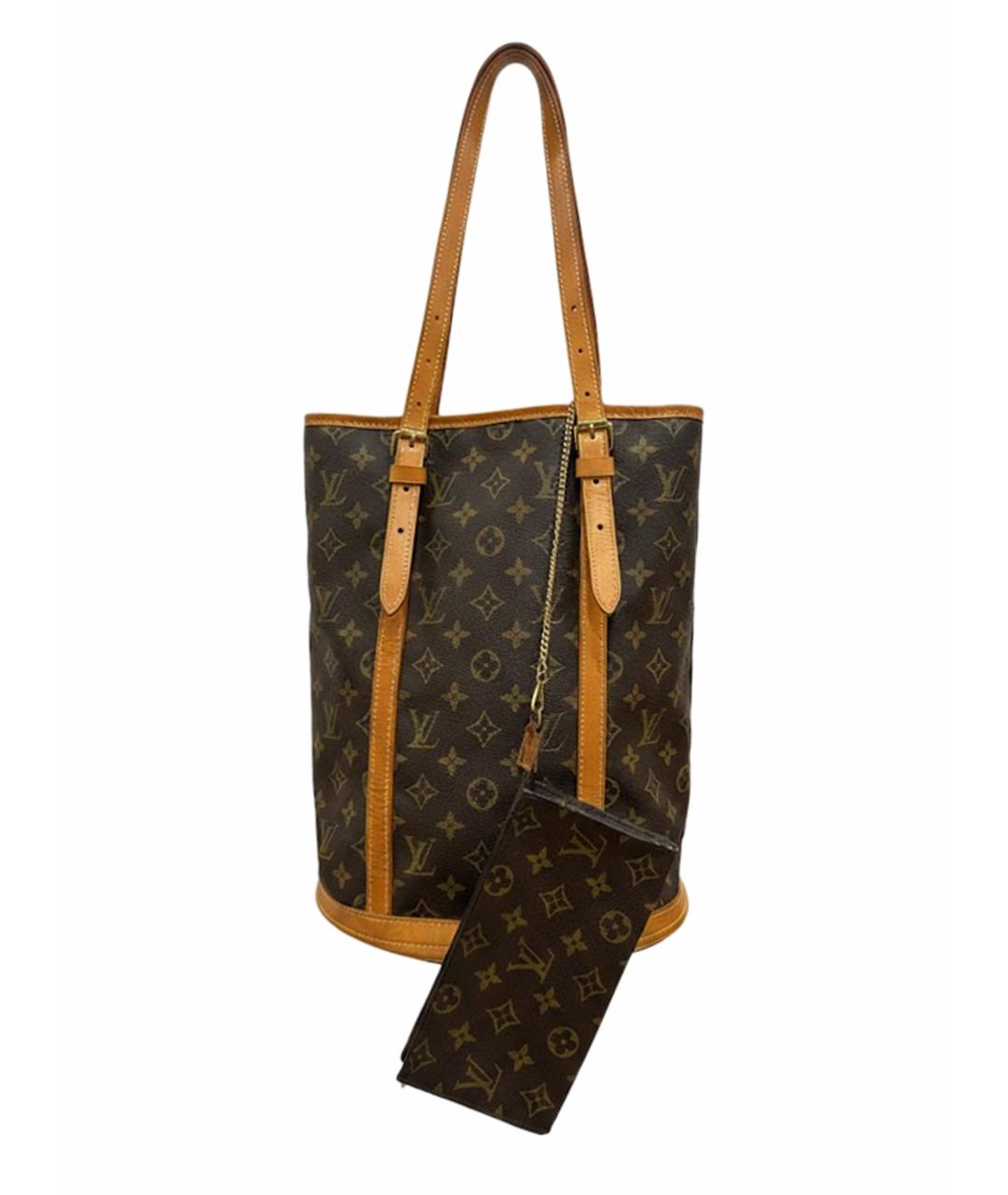 LOUIS VUITTON Коричневая кожаная сумка тоут, фото 1