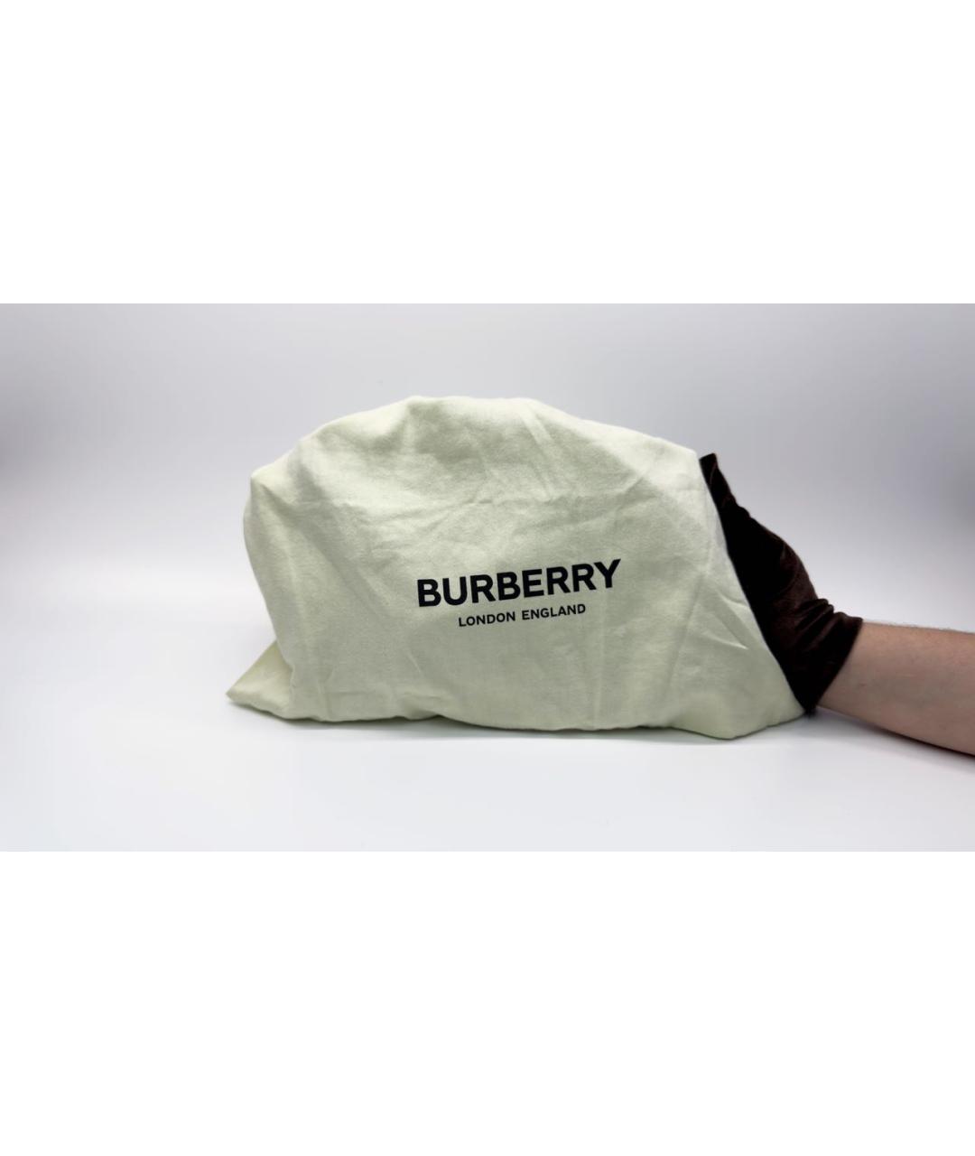 BURBERRY Черная кожаная сумка на плечо, фото 8