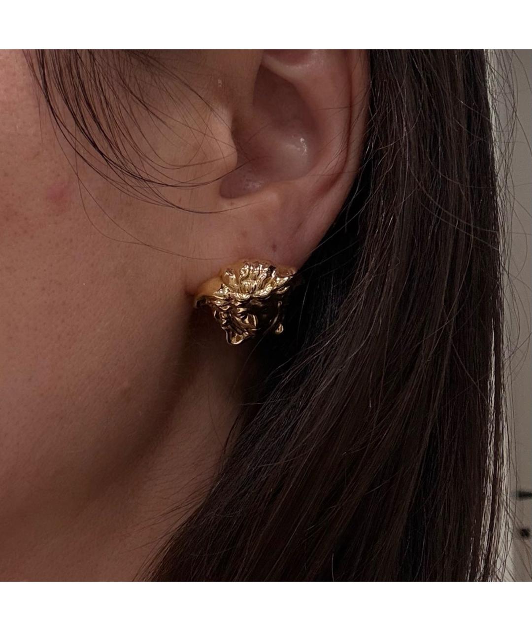 VERSACE Золотые металлические серьги, фото 4