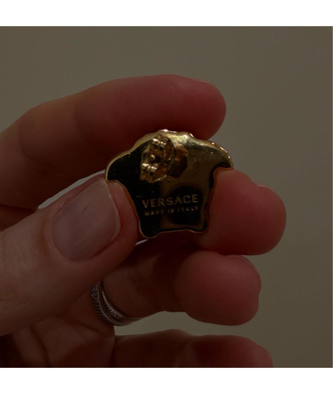 VERSACE Золотые металлические серьги, фото 5