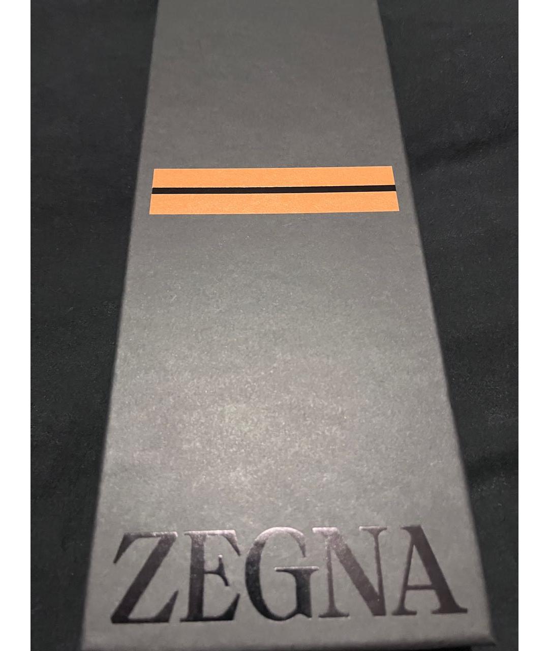 ZEGNA Синий шелковый галстук, фото 4