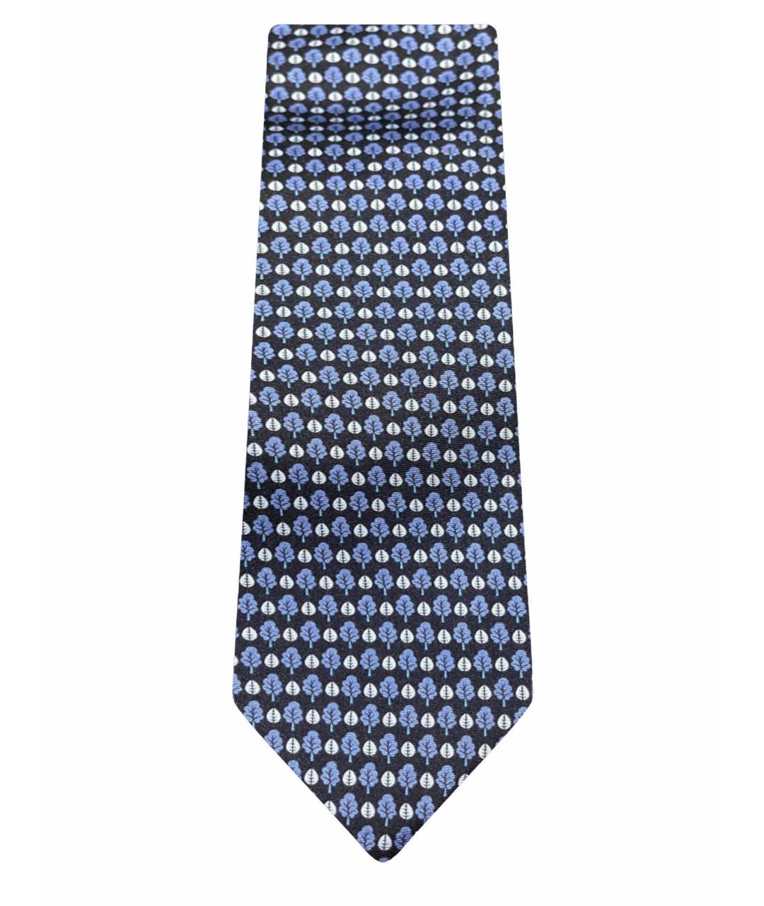 ZEGNA Синий шелковый галстук, фото 1