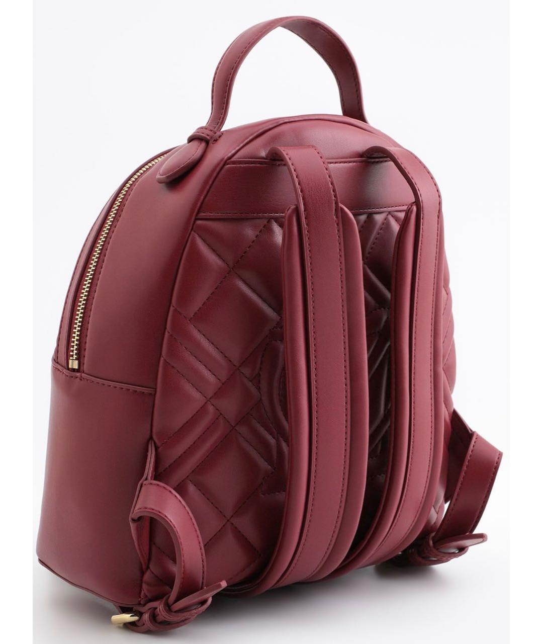 LOVE MOSCHINO Бордовый тканевый рюкзак, фото 2