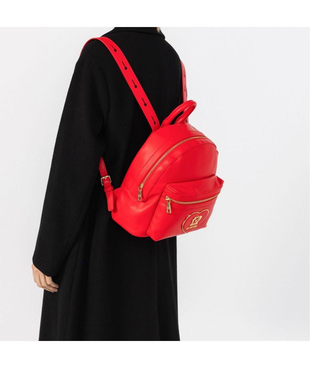 LOVE MOSCHINO Красный рюкзак, фото 4