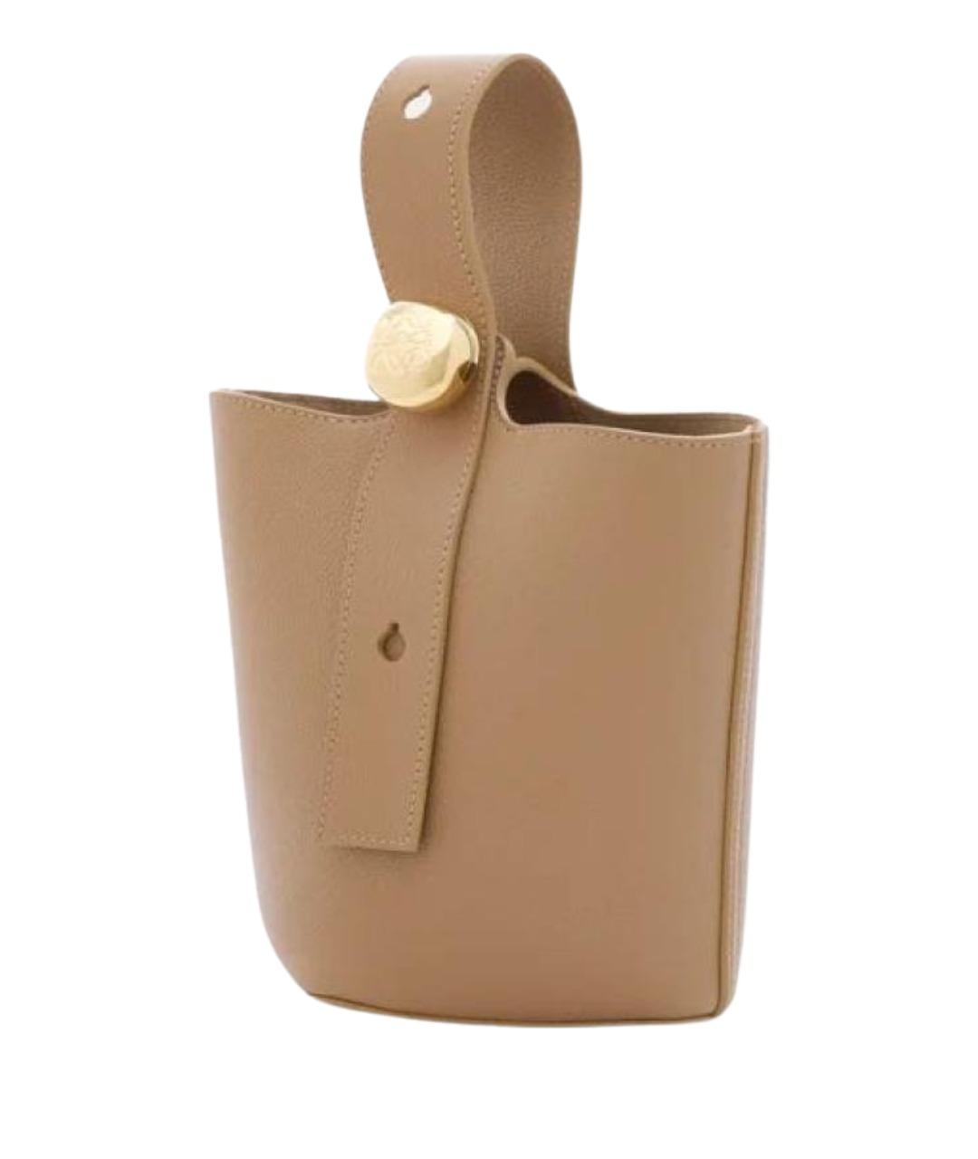 LOEWE Коричневая кожаная сумка через плечо, фото 1