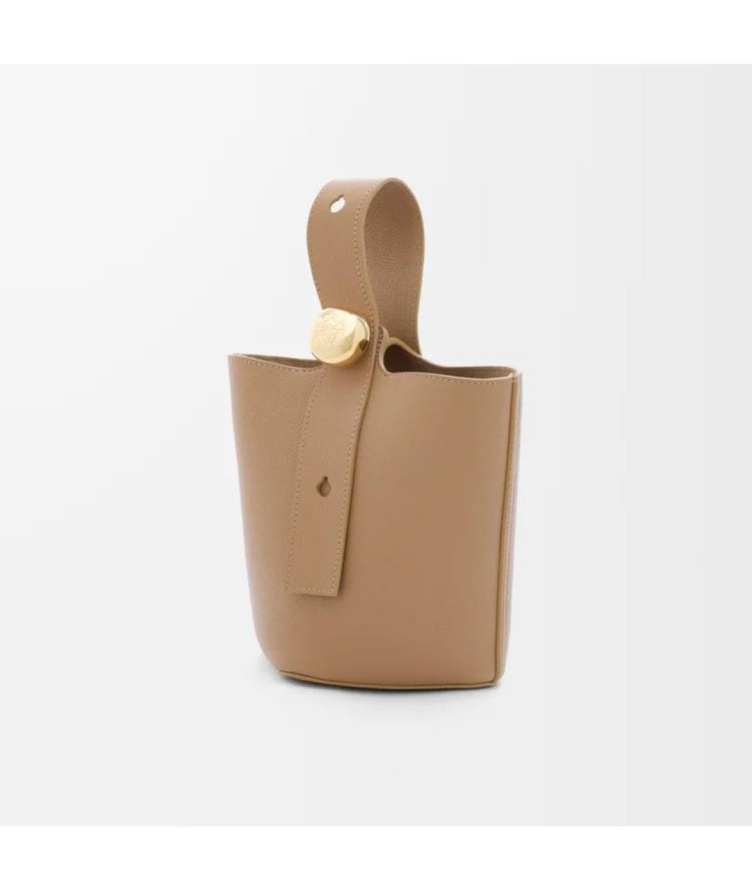 LOEWE Коричневая кожаная сумка через плечо, фото 6