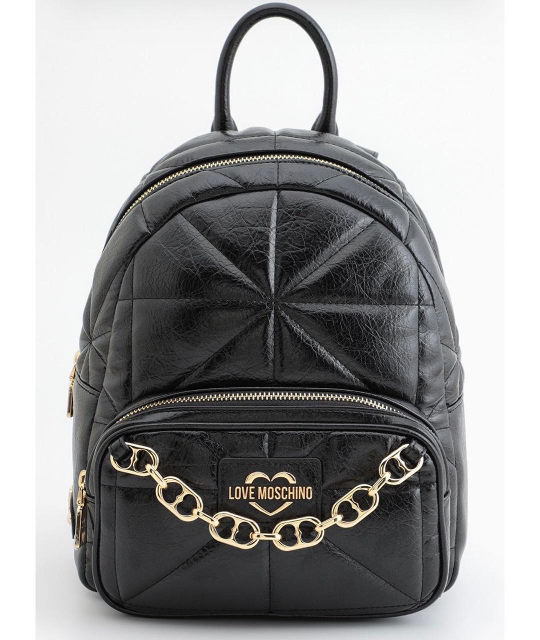 LOVE MOSCHINO Черный тканевый рюкзак, фото 5