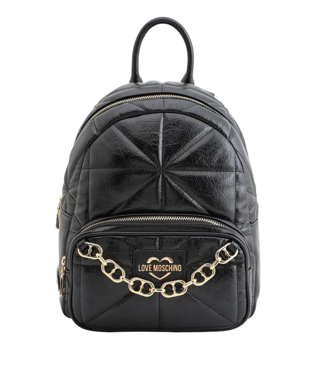 LOVE MOSCHINO Черный тканевый рюкзак, фото 1