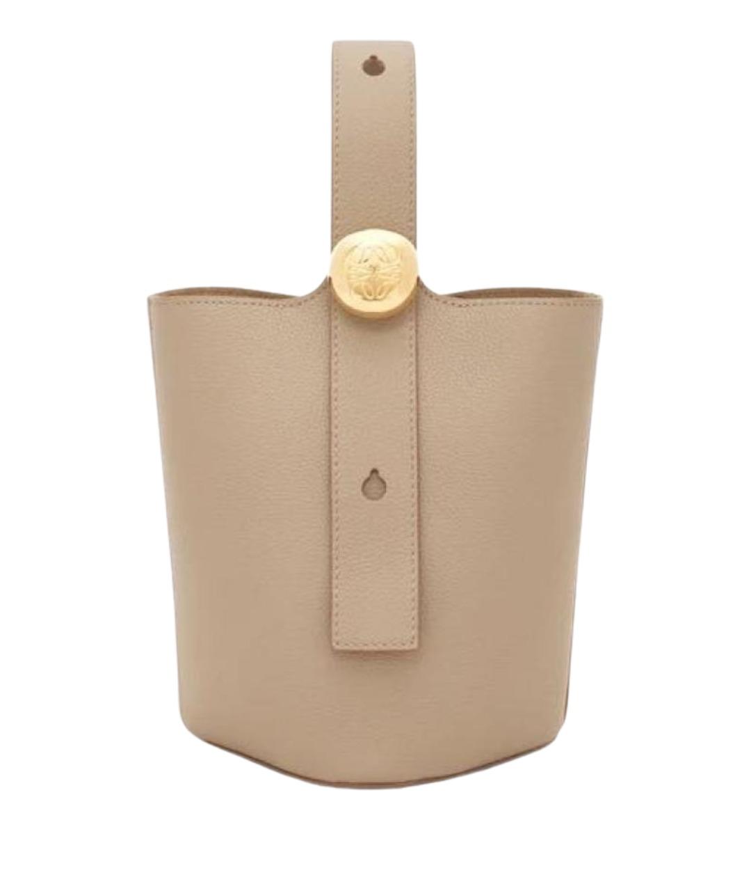 LOEWE Бежевая кожаная сумка через плечо, фото 1