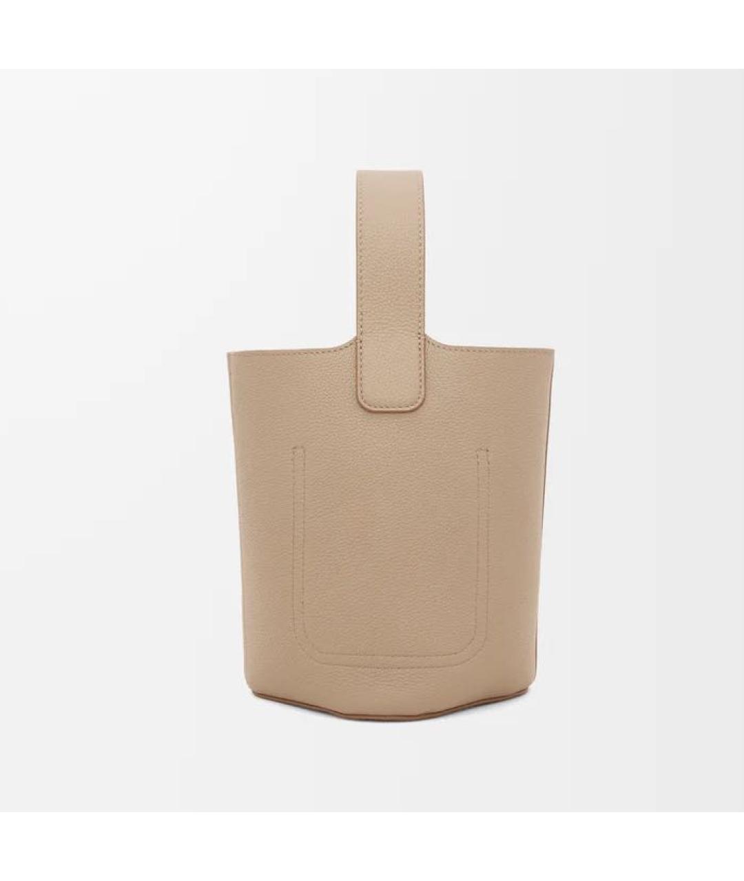 LOEWE Бежевая кожаная сумка через плечо, фото 5