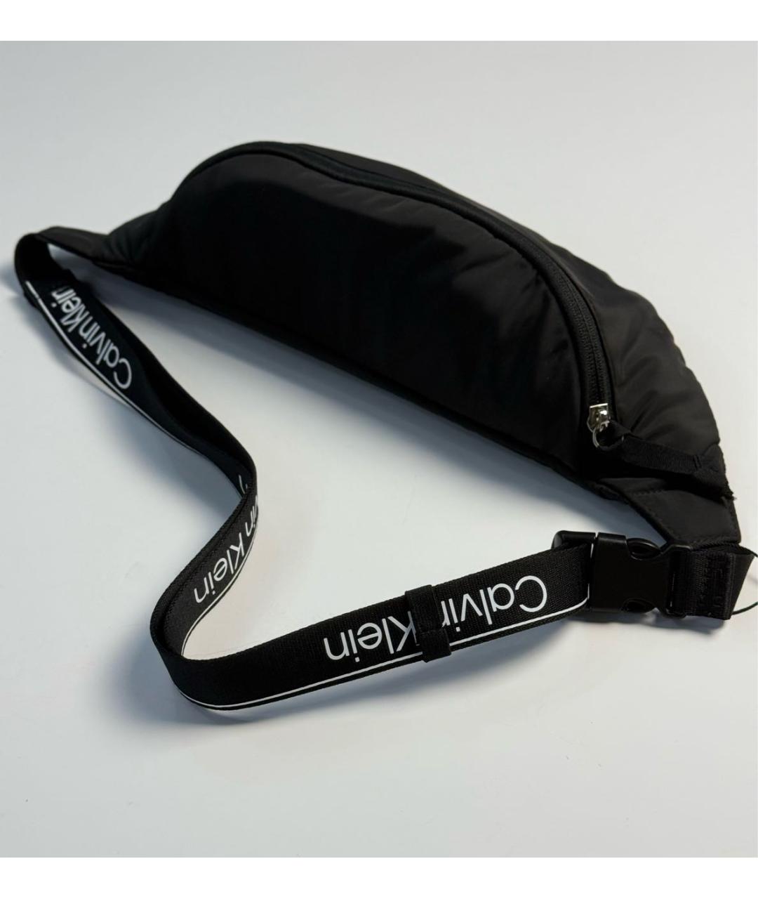 CALVIN KLEIN Черная тканевая поясная сумка, фото 2