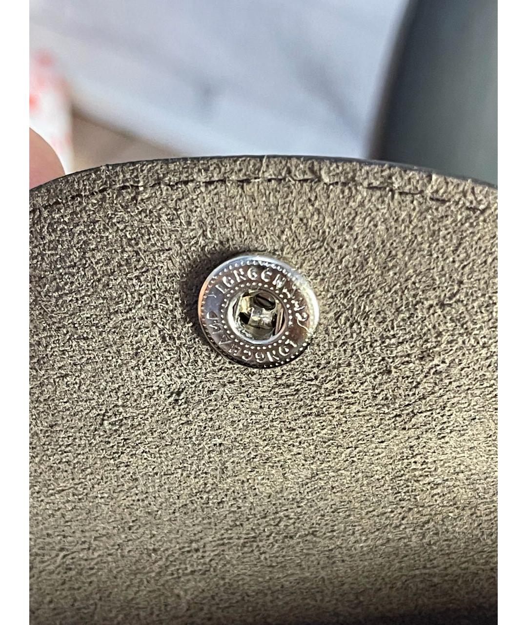 LONGCHAMP Коричневая кожаная сумка с короткими ручками, фото 7