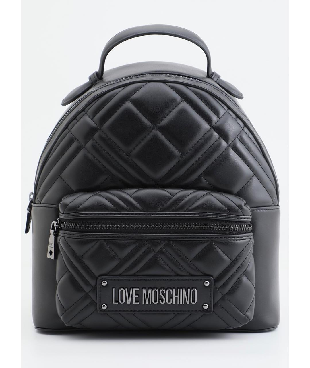 LOVE MOSCHINO Черный тканевый рюкзак, фото 5