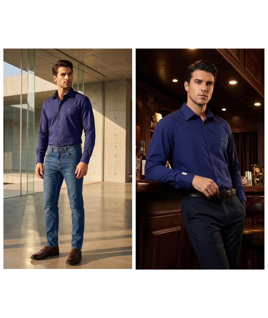 BILLIONAIRE Темно-синяя кэжуал рубашка, фото 4