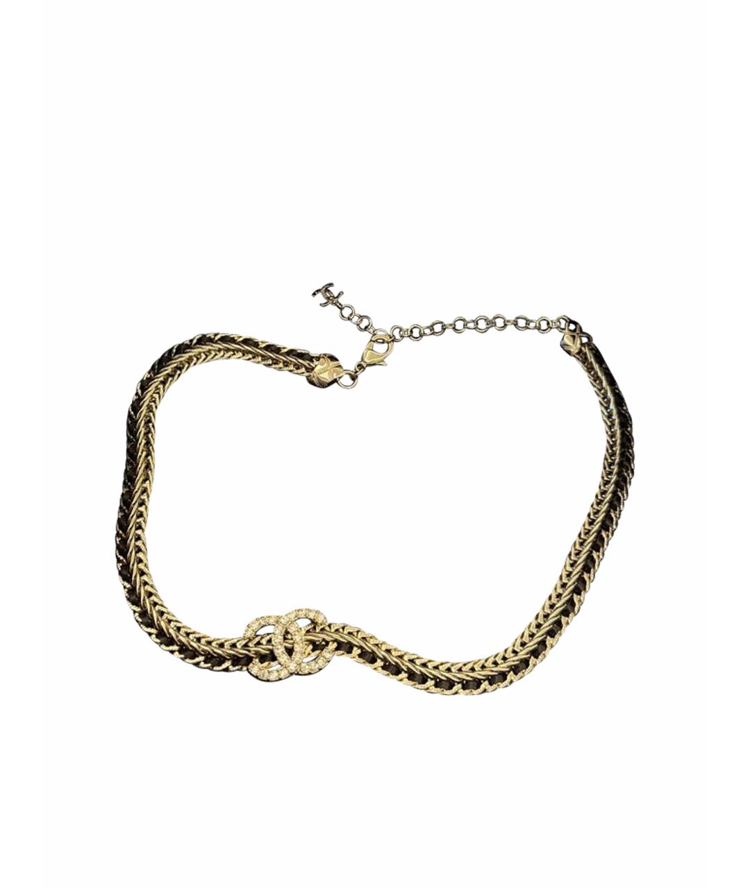 CHANEL Черное металлическое колье, фото 1