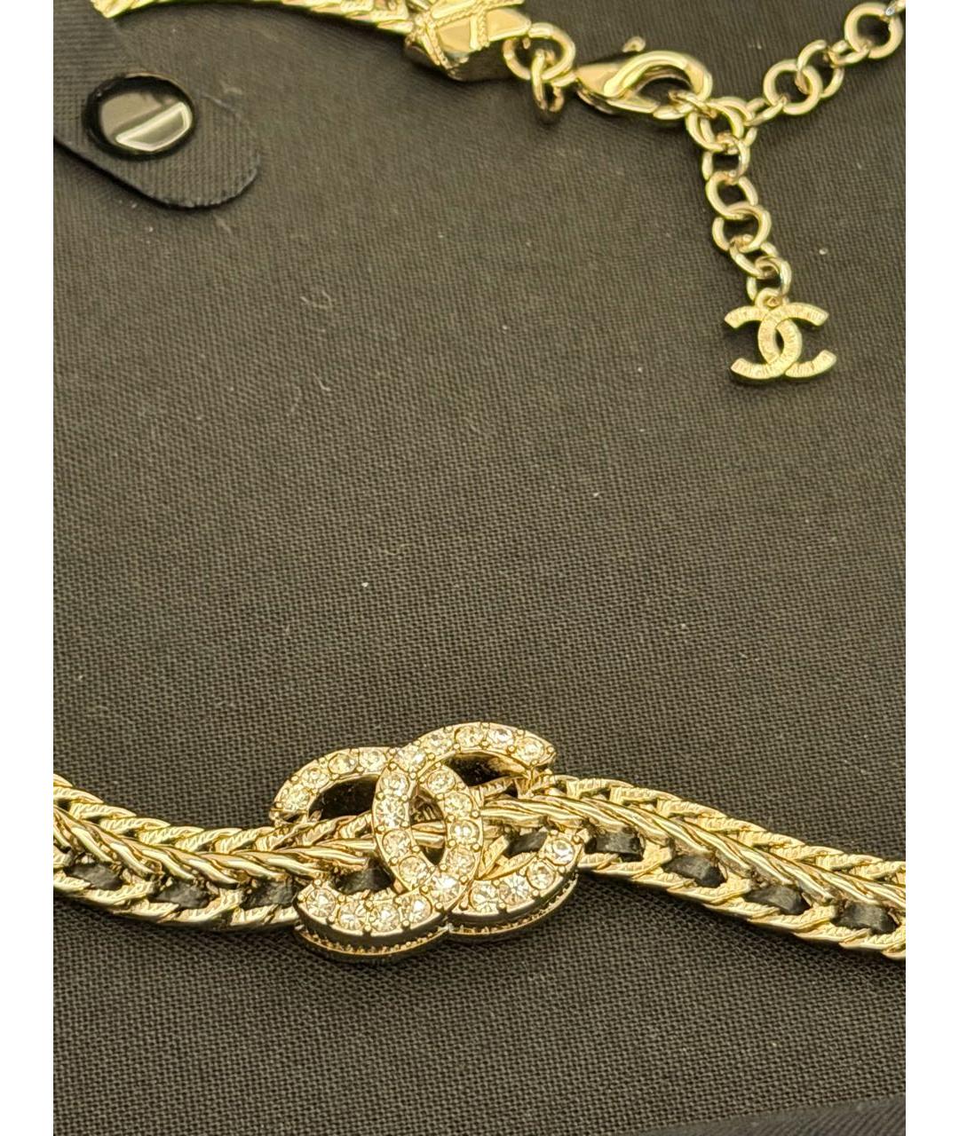 CHANEL Черное металлическое колье, фото 5