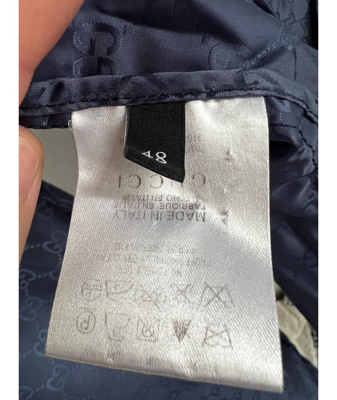 GUCCI Голубая полиамидовая куртка, фото 6