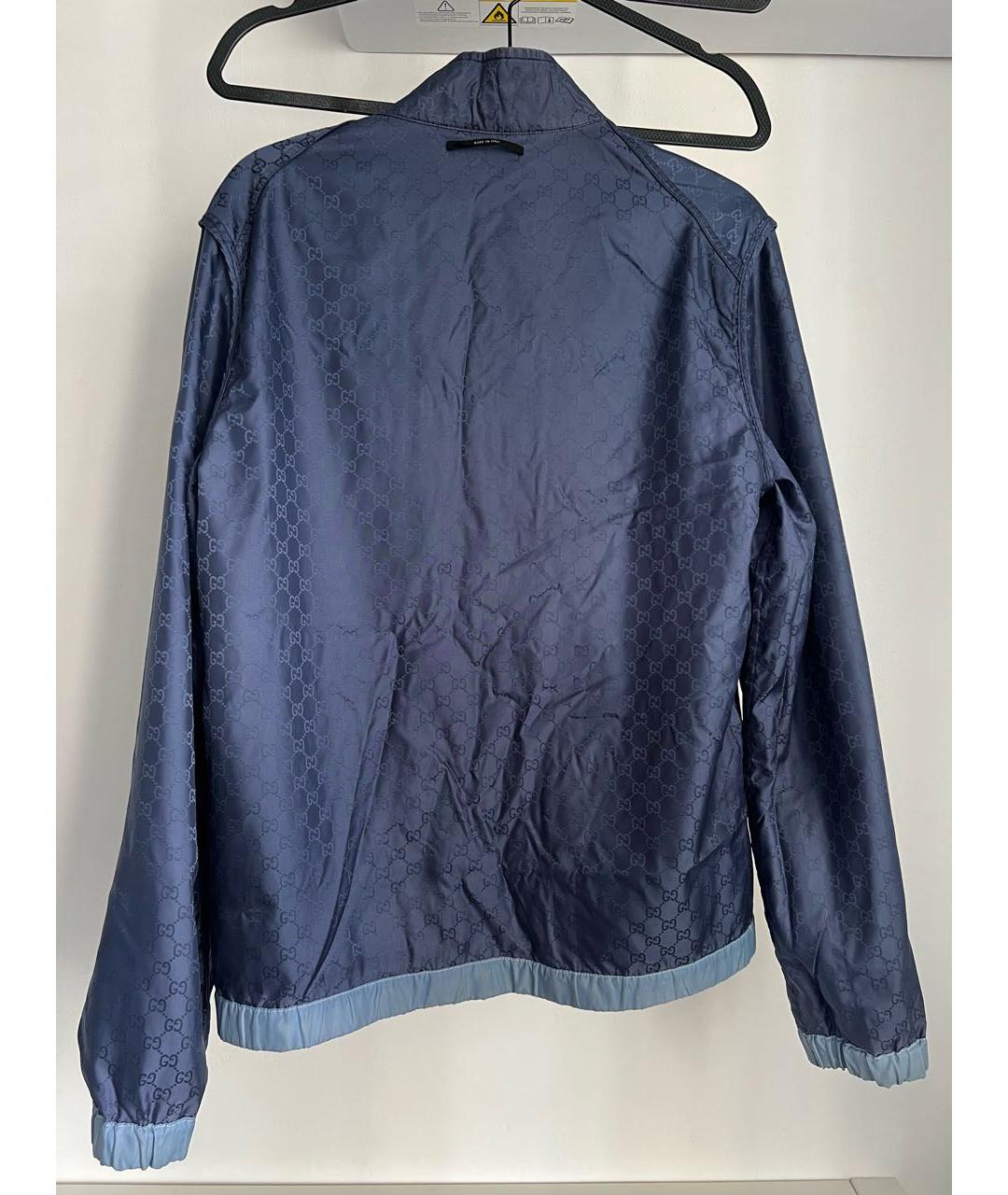 GUCCI Голубая полиамидовая куртка, фото 4