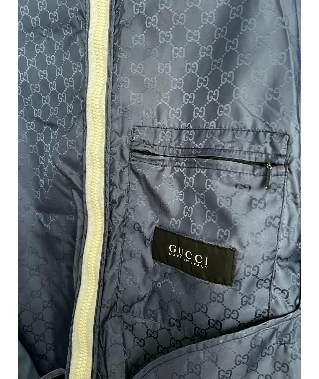 GUCCI Голубая полиамидовая куртка, фото 5