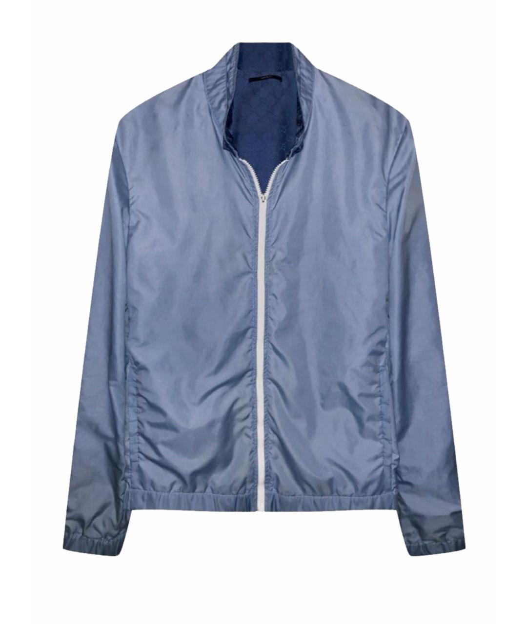 GUCCI Голубая полиамидовая куртка, фото 1