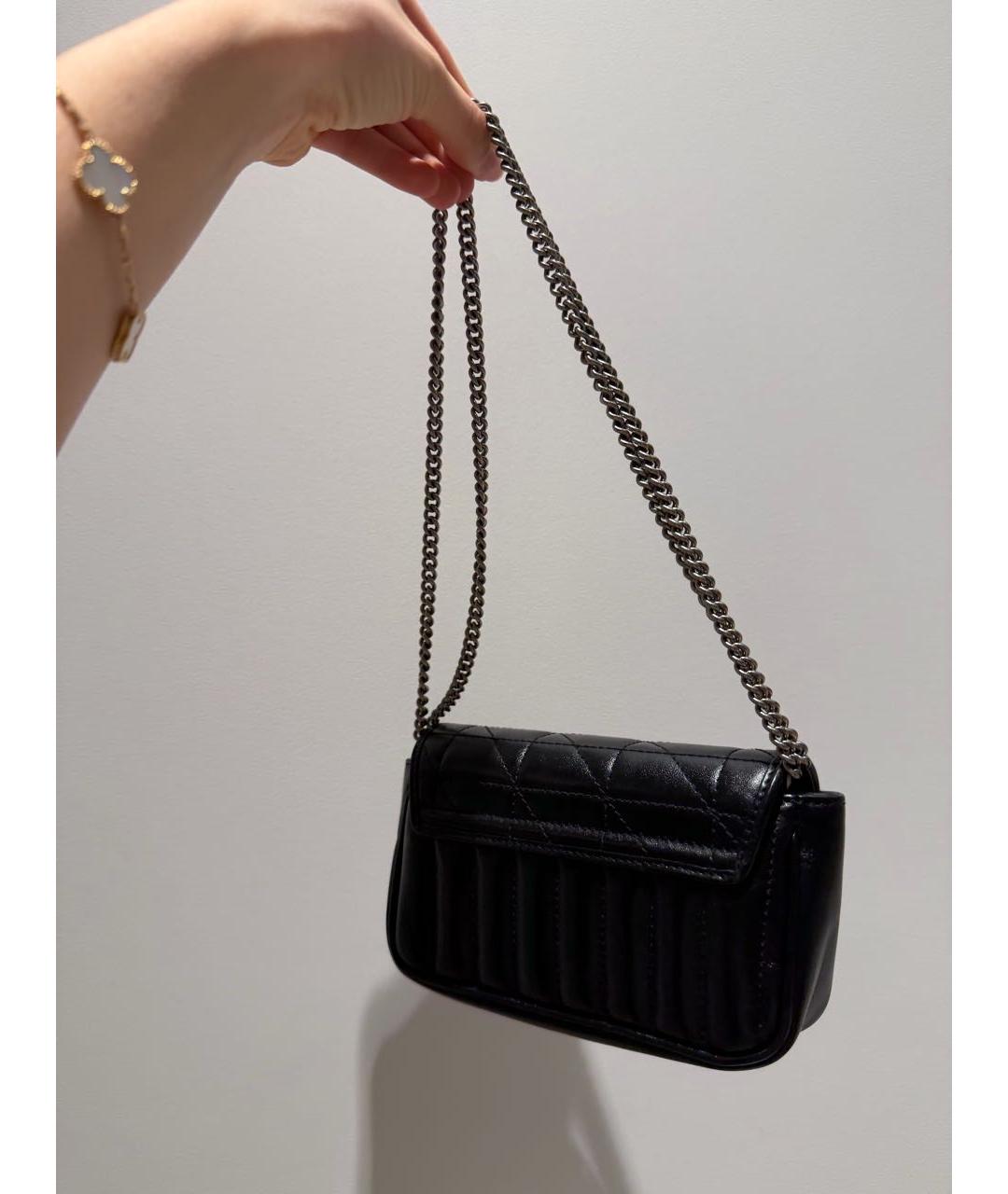 GUCCI Черная кожаная сумка через плечо, фото 4