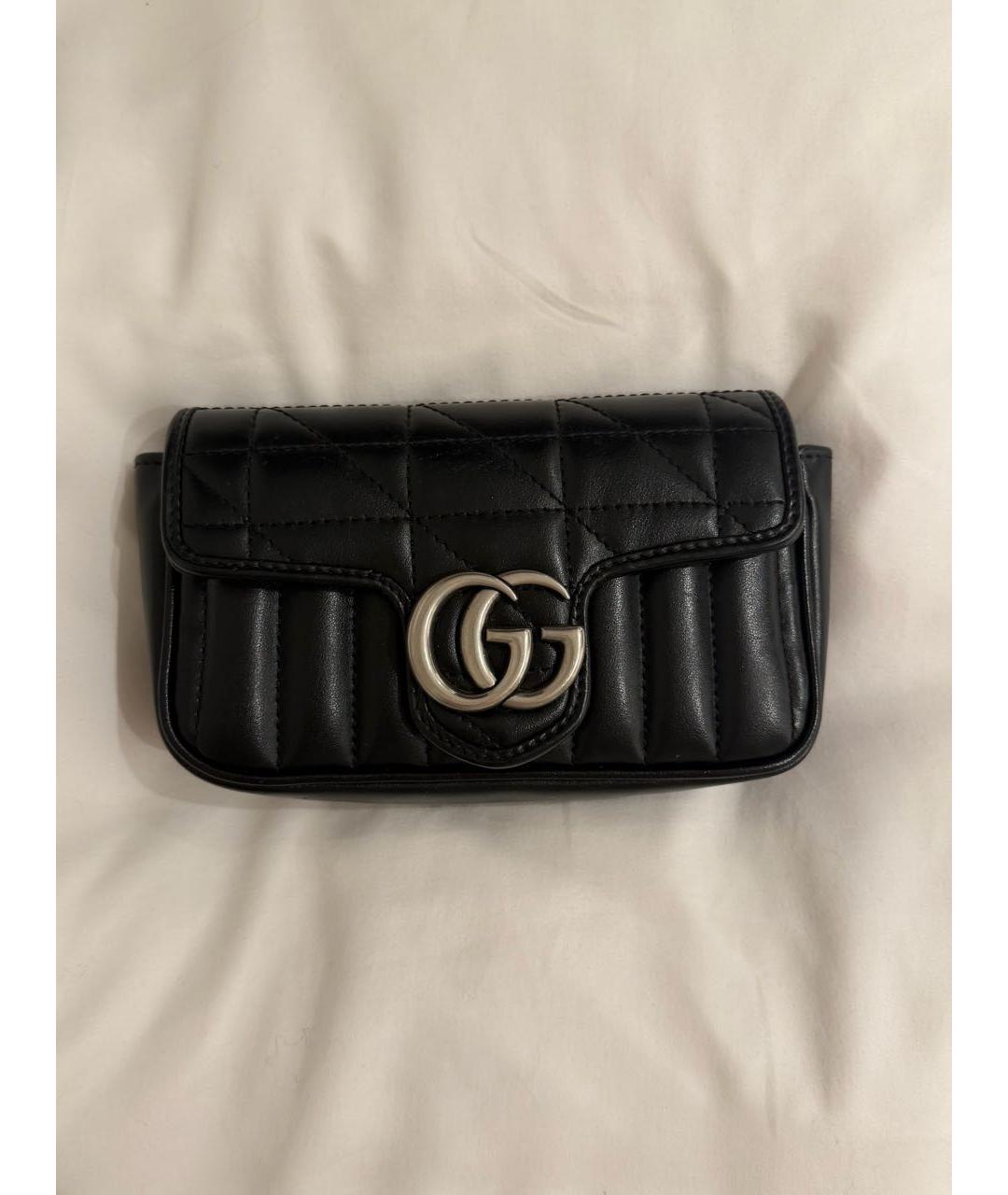 GUCCI Черная кожаная сумка через плечо, фото 8