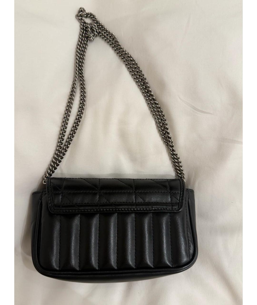 GUCCI Черная кожаная сумка через плечо, фото 6