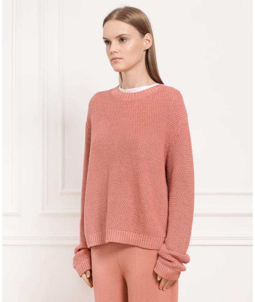 LORO PIANA Коралловый льняной джемпер / свитер, фото 3