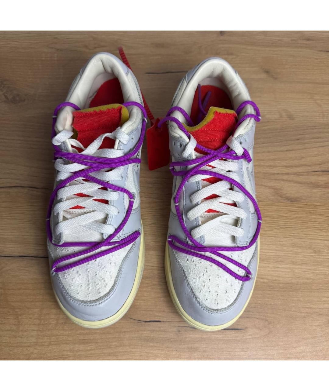 NIKE X OFF-WHITE Фиолетовые низкие кроссовки / кеды, фото 2