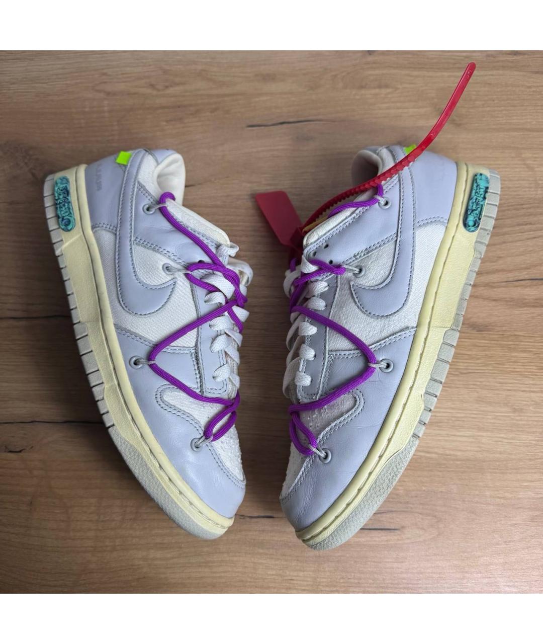 NIKE X OFF-WHITE Фиолетовые низкие кроссовки / кеды, фото 7