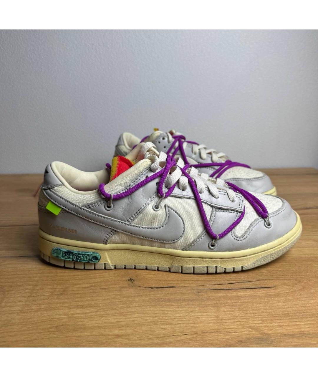 NIKE X OFF-WHITE Фиолетовые низкие кроссовки / кеды, фото 5