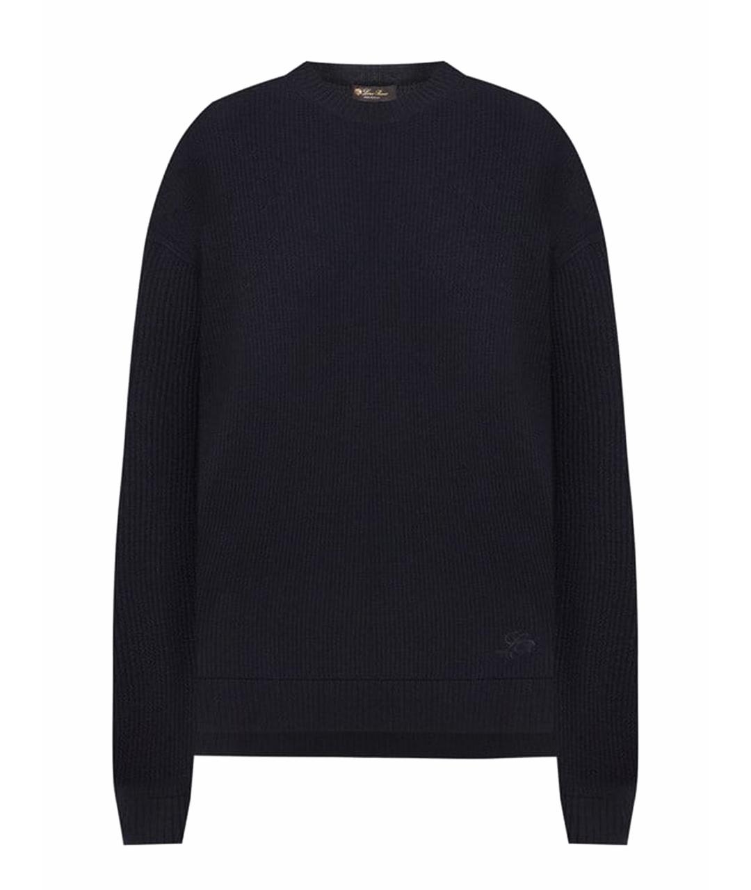 LORO PIANA Темно-синий кашемировый джемпер / свитер, фото 1